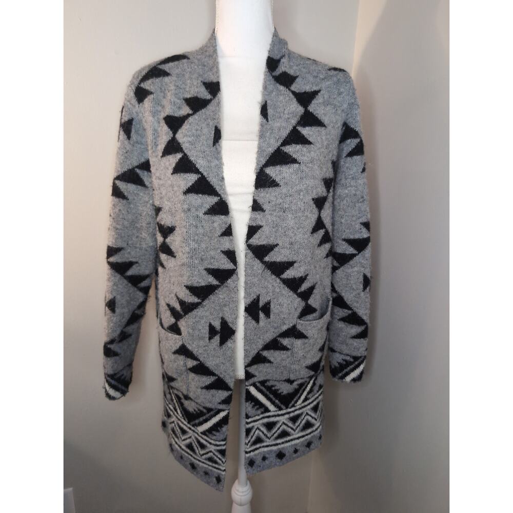 Frye Southwestern Cardigan Small Aztec Open Front Sweater